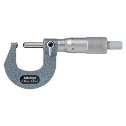 Mitutoyo 0-25mm Ratchet Stop Spherical Face Micrometer with Flat Spindle, 115-115-48