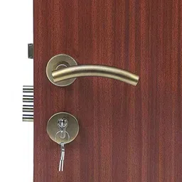 Homexpert Rose LB-1102 Stainless Steel Antique Brass Finish Cylindrical Plate Both Side Key Mortise Door Lock Set-picture-42