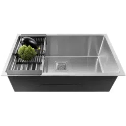 Fossa FS-19 30x18x10 inch Stainless Steel Matt Finish Silver Single Bowl Handmade Kitchen Sink, FS-06-image-84