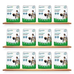 Everactiv 10 Pcs 28-45 inch White Polyethylene Adult Diaper with Aloe Vera &a; Wetness Indicator Set, WD-BLFE-4Q51, Size: XL (Pack of 12)-image-11