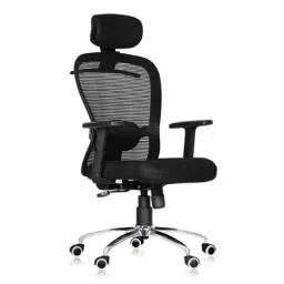 Da URBAN Signature Black High Back Revolving Mesh Office Ergonomic Chair with Adjustable Armrest &a; Headrest-picture-9