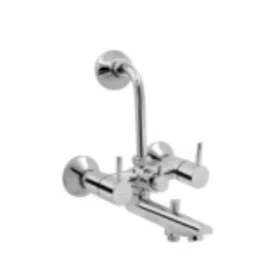 Somany Florence Brass Chrome Finish 3 in 1 Wall Mixer with 115mm Long Bend Pipe, 272200190031-image-81