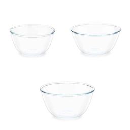 Borosil 3 Pcs Glass Transparent Mixing &a; Serving Bowl Set with Lid, IY22BSN6913-picture-28