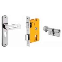 Dorset HL Series Lia 70mm Stainless Steel Silver Chrome Finish Door Handle Lock Set with Knob &a; Key (Pack of 4)-picture-21