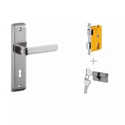Dorset Chord HL CHO SC 178mm Zinc SC Finish Lock Set with Key &a; 70mm Knob Cylinder-image-49