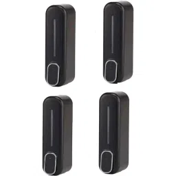 Prestige 350ml Plastic Black Heavy Duty Wall Mount Liquid Soap Dispenser, T07 (Pack of 4)-image-73