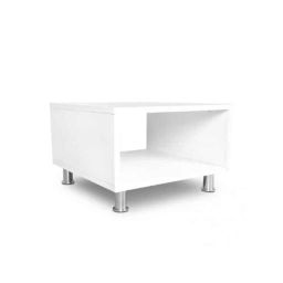 Angel Furniture 26x26x17 Inch White Medium Glossy Finish Wood Table, F045-image-97