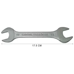 B K Jagan &a; Co 18x19mm Chrome Vanadium Steel Matt Finish Double Open End Spanner image 2