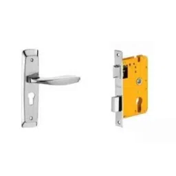 Dorset HL Series Zara 8 inch Stainless Steel Silver Chrome Finish Door Handle Lock Set with Mortise Latch (Pack of 2)-image-68