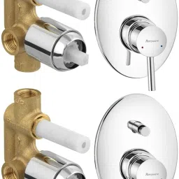 Agate concealed Diverter Body with Concealed Upper Part set of 2 pic 396 Agate Diverter with upper trim | Hot and Cold Basin Mixer | Complete set Diverter Faucet-5