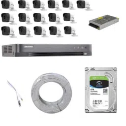 Hikvision 5MP 16 Pcs Bullet Camera with Audio Recording, 16 Channel DVR &a; 4 TB HDD with (3+1) Cable Roll, Neotech 16 CH Power Supply &a; BNC &a; DC Full Combo Kit-picture-36