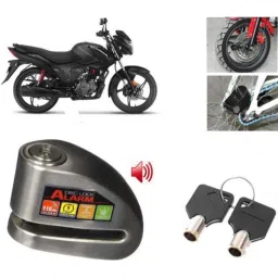 Auto Pearl Steel Black Anti-Theft Alarm Disc Brake Lock for New Glamour, Lock_267-26
