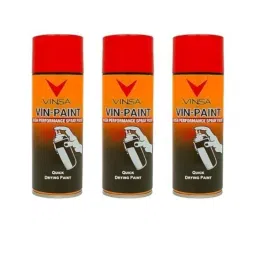 Vinsa 440ml Gloss Red Quick Drying Spray Paint for Metal, Wooden Furniture, Plastic, Walls, Cars &a; Bikes (Pack of 3)-picture-39