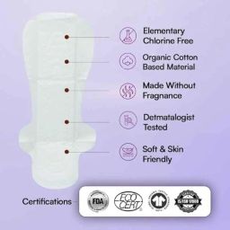 Flawsome 30 Pcs High Absorption Cotton Sanitary Pad Set with Paper Disposal Pouches, Size: L (Pack of 10) image 4