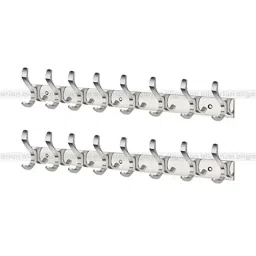 Aligarian 8 Leg Stainless Steel Silver Polished Finish Wall Mounted S-Type Cloth Hook Hanger (Pack of 2)-image-34