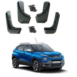 SureStrive 4 Pcs PVC Cup Type Front &a; Rear Mud Flap Set for Tata Punch All Model-80