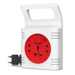 Fybros Square 5m 2 Pin Plastic Extension Board with Indicator &a; International Socket, V3063-2