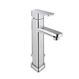 IRIS Stainless Steel Chrome Finish Deck Mount Bathroom Faucet Tap-37