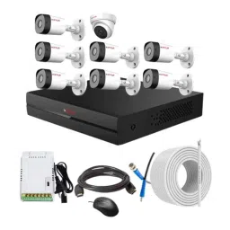 CP Plus 2.4MP Full HD Audio Indoor &a; Outdoor CCTV Combo Kit with 8Ch DVR, 7 Bullet 1 Dome Camera, 8Ch SMPS, 70m Copper Cable &a; Connectors-47
