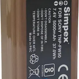 Simpex NP-FW50 5000mAh Lithium-ion Battery with C Type USB Charging Port for SonyCamera Battery Charger-65