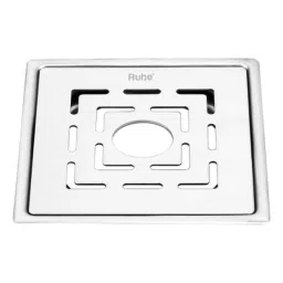 Ruhe Sapphire 5x5 inch Stainless Steel 304 Matt Finish Square Flat Cut Floor Drain with Hole, 16-0511-09-picture-22
