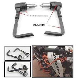 AOW Motorcycle Hand Guards 7/8 inch Brake Clutch Lever Protector Hand Guard Black Universal for All Bikes Q-47-11
