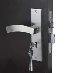 Handle Waala LB10002 8 inch Stainless Steel Silver Ky Plate Mortise Door Lock Set-image-93