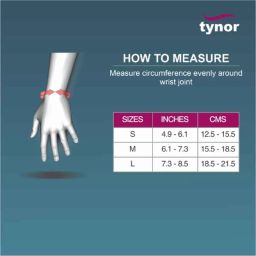 Tynor Wrist Brace with Double Lock, Size: M image 4