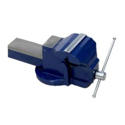 MK 127mm Cast Iron Blue Heavy Duty Fixed Base Bench Vice-6