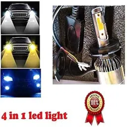 AOW Multi Color LED Anti-Flicker (36W/3800LM) Headlight Bulb with Ultra Bright White Light Universal for All Car (12V - 36W) t-1-22
