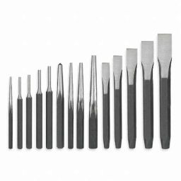Westward 14Pcs Punch &a; Chisel Set, 2AJB2-13
