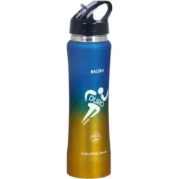 Baltra Tough 500ml Stainless Steel Blue &a; Yellow Water Bottle, BSL-263 (Pack of 3)-44