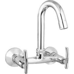 IRIS C-2 Brass Chrome Finish Silver Sink Mixer-image-100
