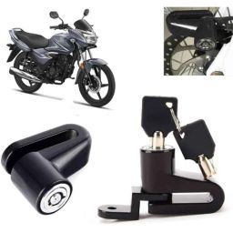 Auto Pearl Steel Black Heavy Duty Anti-Theft Disc Brake Lock for Shine, Lock_360-29
