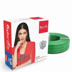 Fybros 1 Sqmm 90m Green Single Core ZHFR Industrial Cable, FWC1047-picture-4