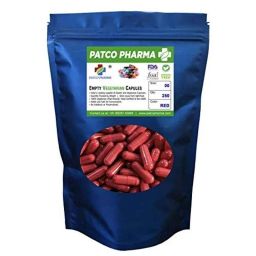 Patco Pharma 600-1000mg Vegetarian Red Empty Capsule for Size 00 Capsule (Pack of 250)-image-92