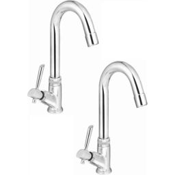 Prestige Passion Brass Chrome Finish Silver Swan Neck Tap (Pack of 2)-17