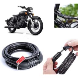 Auto Pearl PVC &a; Plastic Black Combination Cable Lock for 500-picture-21