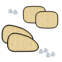 Auto Pearl 4 Pcs PVC &a; Mesh Beige Window Side Chipkoo Sun Shade Set for Ford Escort-picture-24