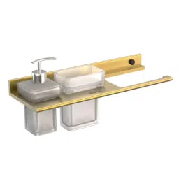 Ruhe Ember Aluminium Gold Finish Towel Ring with Tumbler Holder &a; Soap Dispenser, 12-1414-02-picture-36