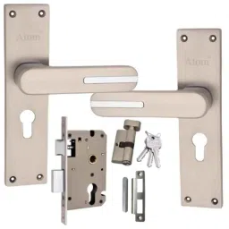 ATOM 203mm Alloy Steel Silver Satin Finish Mortise Door Lock Set, MH-O48-CY-SS-OSK-image-60