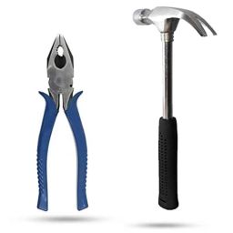 Hillgrove Curved Claw Hammer &a; 8 inch Combinational Plier Combo, HGCM884-3