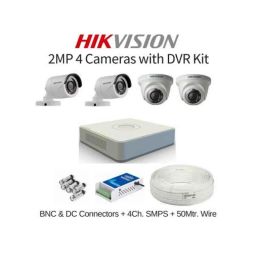 Hikvision 2MP 2 Dome &a; 2 Bullet Camera &a; 4 Channel DVR Kit with all Accessories-15
