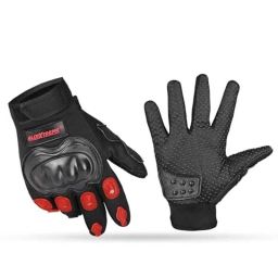 AllExtreme EXO2FG05 Red Probiker Motorcycle Full Finger Riding Gloves for Bike Racing &a; for Men &a; Women, Size: XL-image-31