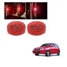 Kozdiko 4 Pcs Waterproof Wireless Car Door Red Warning Light Indicator Set with 5 LED &a; Free Batteries for Maruti Suzuki Zen-picture-24