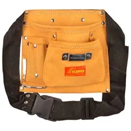 Globus 8.9x5 inch Leather Brown Tool Apron with 5 Pockets-26