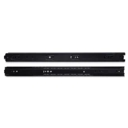 Hettich KA5632 2 Pcs 650mm Black Coated Telescopic Channel Drawer Runner Set, 44907-14