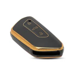 Flymaster Thermoplastic Polyurethane Black TPU Car Key Cover, BLACK-TPURKE-34-image-22