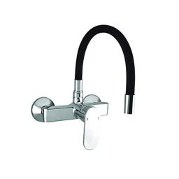 ZAP ZX1967 Brass Chrome Plated Black Hot &a; Cold Wall Mount Sink Mixer Tap-image-12