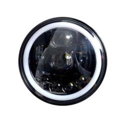 AllExtreme EX7SB99 8 LED 75W 7 inch Round LED Headlight with Full Ring Tricolor, DRL Angel Eyes &a; Hi-Low Beam-10